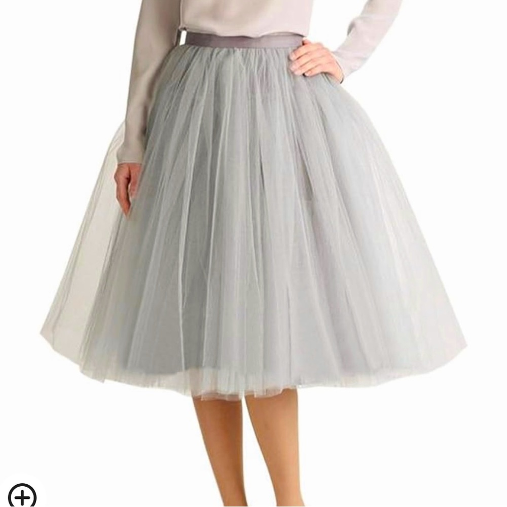 XL Women’s Tulle Skirt Gray/Silver